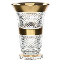 Ваза 25см хрусталь с золотом Фелиция Crystal HeArt