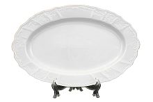Блюдо овальное 36см 1шт Белый узор Слоновая кость Bernadotte