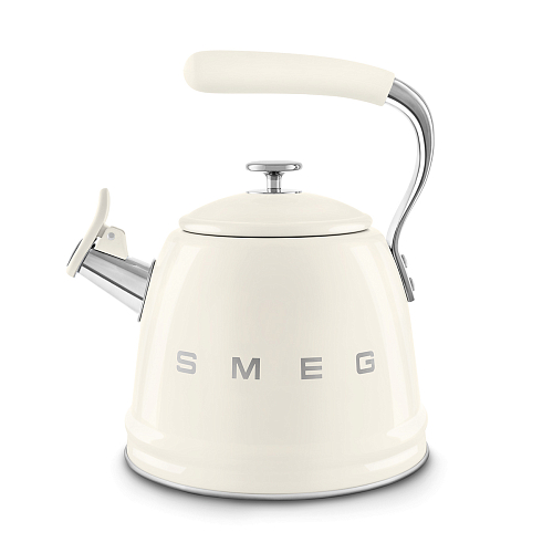 Чайник со свистком 2,3л Smeg кремовый Стиль 50-х гг