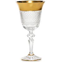 Набор фужеров 220мл 6шт хрусталь с золотом Фелиция Crystal HeArt