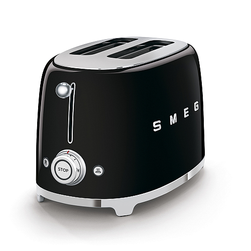 Тостер Smeg черный Стиль 50-х гг