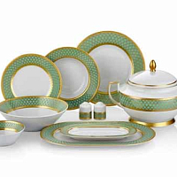 Сервиз столовый 6пер 26пр Valencia Seladon Gold Falkenporzellan