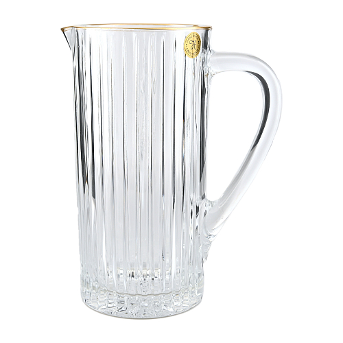 Кувшин 1,2л 1шт Timeless золотая полоса RCR Nano Glass