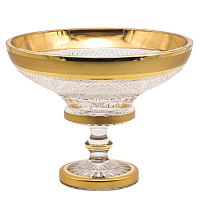 Фруктовница 305мл хрусталь с золотом