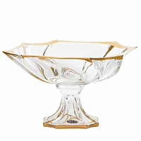 Фруктовница 33см на ножке Neptune Mat Gold Max Crystal