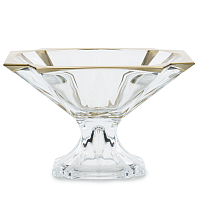 Фруктовница 33см на ножке Metropolitan Матовое золото AS Crystal