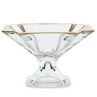 Фруктовница 33см на ножке Metropolitan Матовое золото AS Crystal