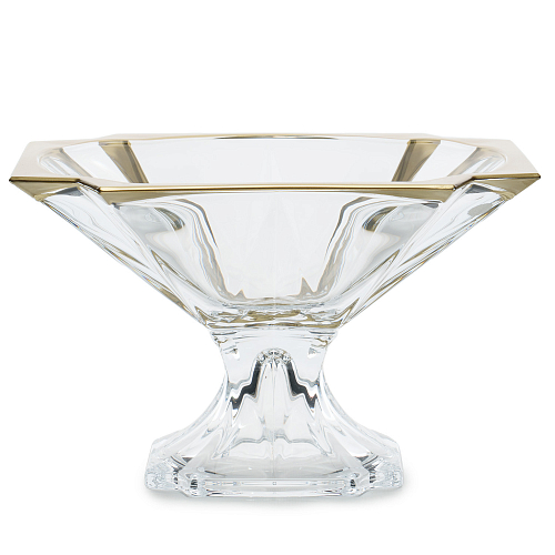 Фруктовница 33см на ножке Metropolitan Матовое золото AS Crystal