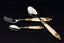 Набор столовых приборов 18пр Siena Antique Gold Champagne Steel Domus Design