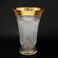 Ваза 35,5см хрусталь с золотом Max Crystal