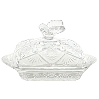 Масленка с крышкой и ножом 17,3см Бабочка Elan Gallery