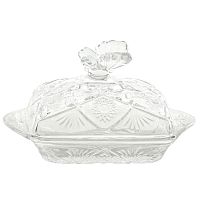 Масленка с крышкой и ножом 17,3см Бабочка Elan Gallery