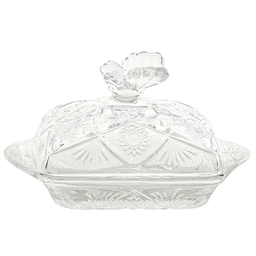 Масленка с крышкой и ножом 17,3см Бабочка Elan Gallery