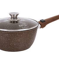 Ковш 2,2л со с/ручкой со стекл. кр Кофейный мрамор Кукмара