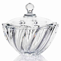 Конфетница 19см с крышкой Scallop Crystalite Bohemia