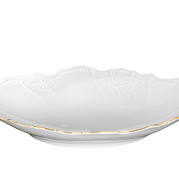 Блюдо для хлеба 34см Белый узор слоновая кость Bernadotte