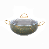 Кастрюля 24см с а/п покрытием Repast Olive Elite Gold