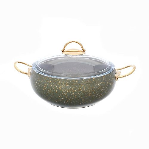 Кастрюля 24см с а/п покрытием Repast Olive Elite Gold