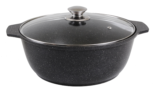 Жаровня 4л со стеклянной крышкой Темный Мрамор Кукмара Жаровня 4л со стеклянной крышкой Темный Мрамор Кукмара