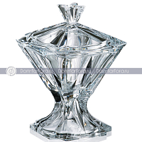 Конфетница 26см на ножке с крышкой Metropoliten Crystalite Bohemia