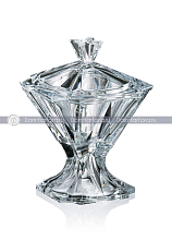 Конфетница 26см на ножке с крышкой Metropoliten Crystalite Bohemia