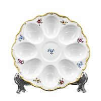 Поднос для яиц 20см Мейсенский цветок Queen's Crown