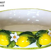Корзинка декоративная 42*18см прямоугольная с ручками Лимоны Orgia
