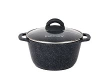 Кастрюля 2,5л с крышкой Granit black Кукмара