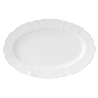 Блюдо овальное 39см Белый узор Bernadotte
