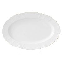 Блюдо овальное 39см Белый узор Bernadotte