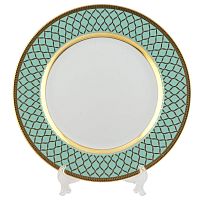 Круглое блюдо 32см 1шт Valencia Seladon Gold Falkenporzellan
