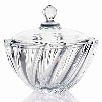 Конфетница 19см с крышкой Scallop Crystalite Bohemia