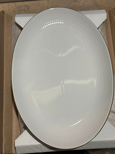 Блюдо овальное SW White Amina 35*24 см 