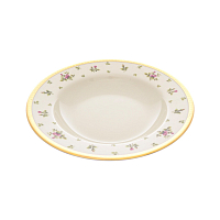 Набор тарелок 23см глубоких 6шт Constanza Creme Primavera Gold Falkenporzellan