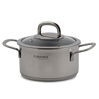 Кастрюля 1,5л 16см со стекл. крышкой Safia Kukmara