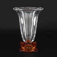 Ваза 29см Magma желтая ножка Crystalite Bohemia