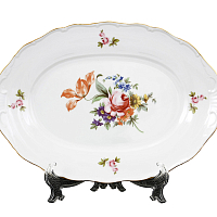 Блюдо овальное 32см 1шт Полевой цветок