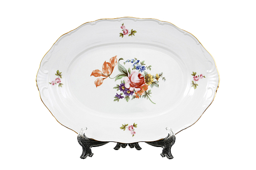Блюдо овальное 32см 1шт Полевой цветок