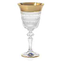 Набор фужеров 220мл 6шт хрусталь с золотом Moser Crystal HeArt