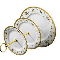 Горка 3х ярусная Constanza Creme Primavera Gold Falkenporzellan