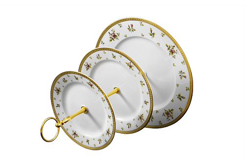 Горка 3х ярусная Constanza Creme Primavera Gold Falkenporzellan