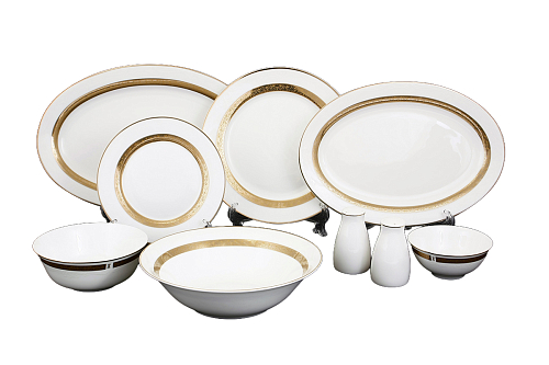 Столовый сервиз на 12 персон 43 предмета Золотая лента Repast