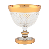 Конфетница 12см хрусталь с золотом Фелиция Crystal HeArt