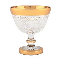 Конфетница 12см хрусталь с золотом Фелиция Crystal HeArt