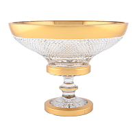 Фруктовница 30см н/н хрусталь с золотом Фелиция Crystal HeArt