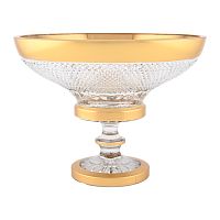 Фруктовница 30см н/н хрусталь с золотом Фелиция Crystal HeArt