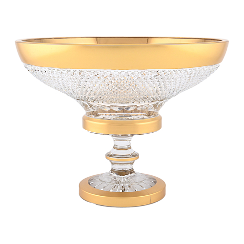 Фруктовница 30см н/н хрусталь с золотом Фелиция Crystal HeArt