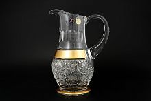 Графин 1.3л 1шт хрусталь с золотом Снежинка Crystal HeArt