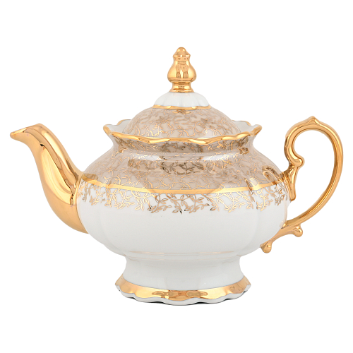 Чайник 0,9л 1шт Аристократ Бежевый лист Queen's Crown