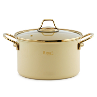 Кастрюля 6,5л с/кр кремовый Rashel
